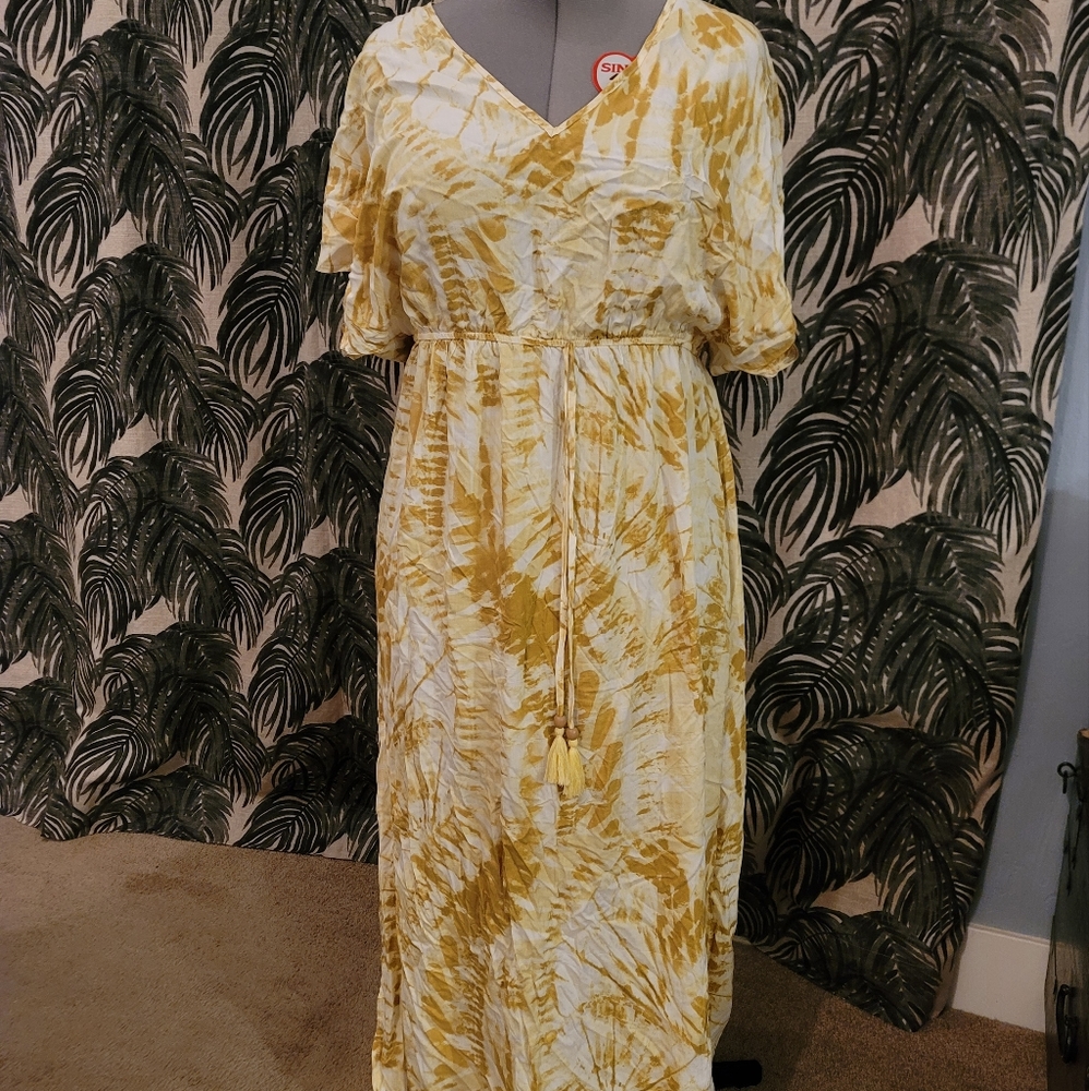 Tie die midi dress